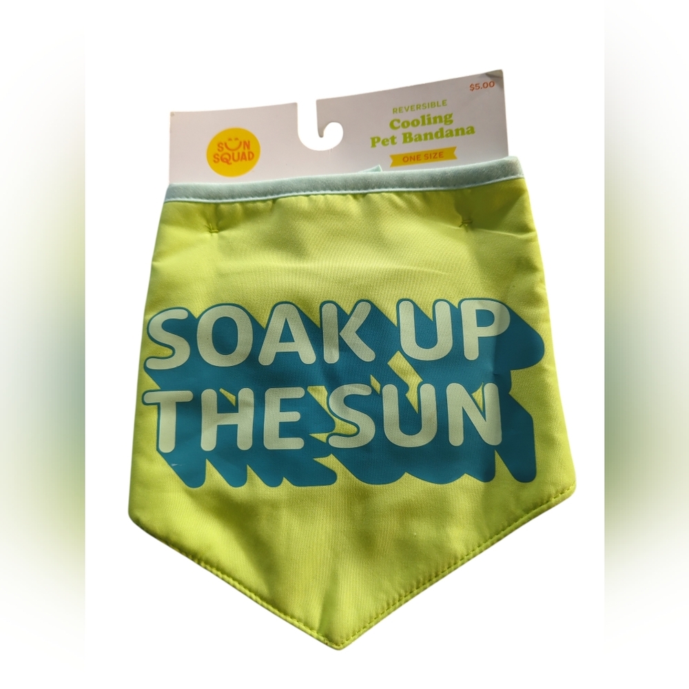 Sun Squad Cooling Pet Bandana One Size Brand New.